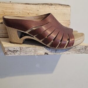 Dansko Brown Leather Wedges 39